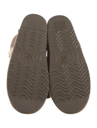 Mou Suede Embroidered Accent Boots