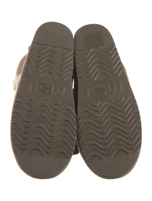 Mou Suede Embroidered Accent Boots