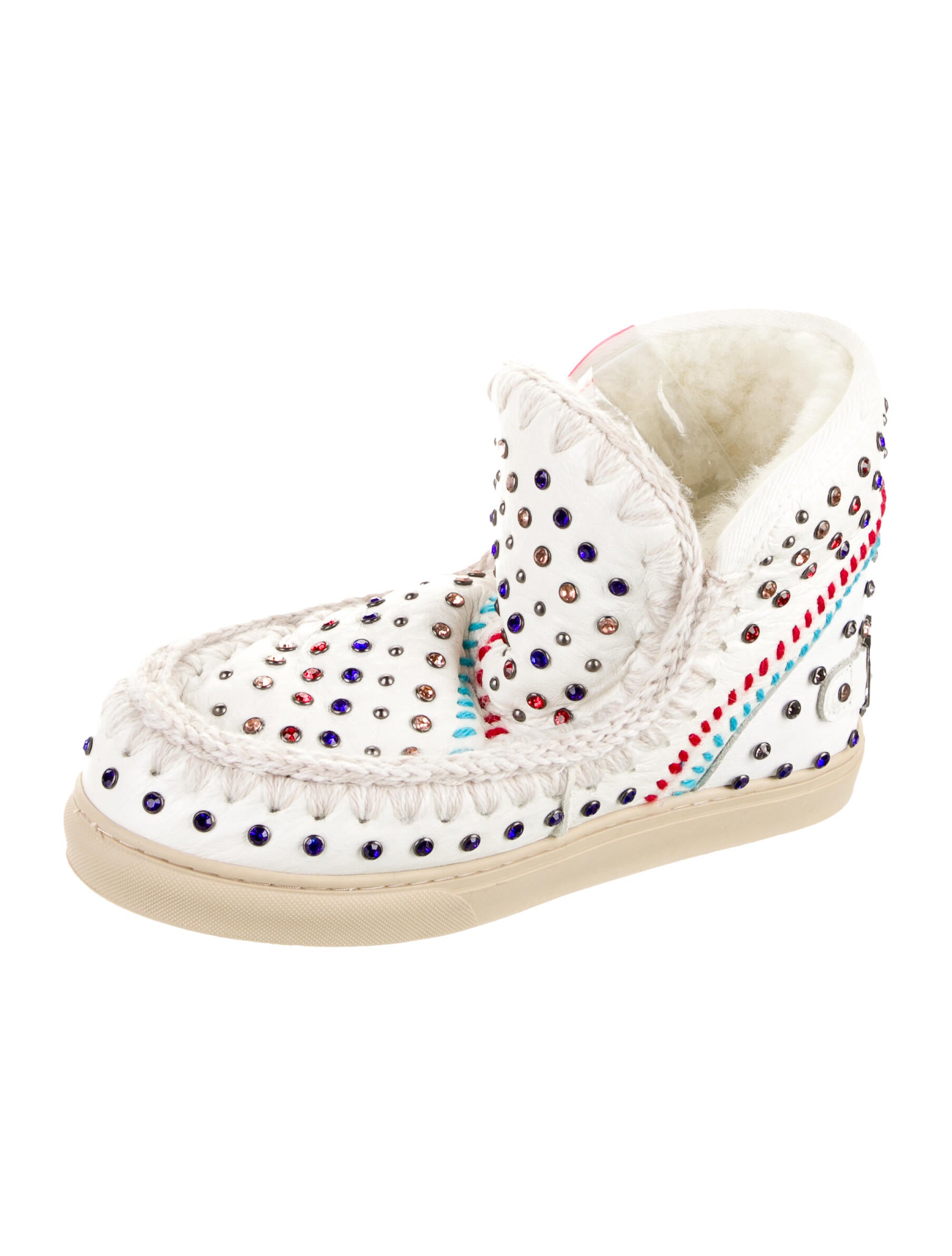 Mou Leather Printed Boots