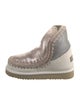 Mou Suede Colorblock Pattern Snow Boots