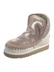 Mou Suede Colorblock Pattern Snow Boots