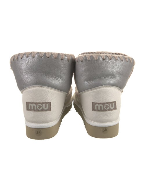 Mou Suede Colorblock Pattern Snow Boots