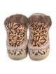 Mou Ponyhair Animal Print Hiking Boots