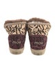 Mou Ponyhair Animal Print Hiking Boots