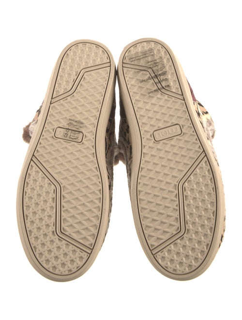 Mou Ponyhair Animal Print Hiking Boots