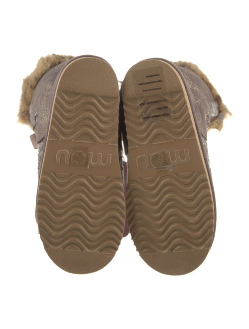 Mou Suede Fur Trim Lace-Up Boots
