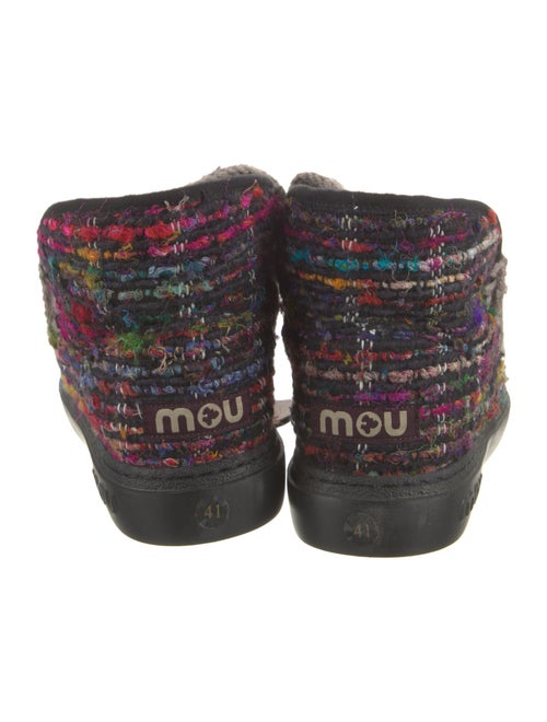 Mou Tweed Printed Lace-Up Boots