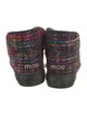 Mou Tweed Printed Lace-Up Boots