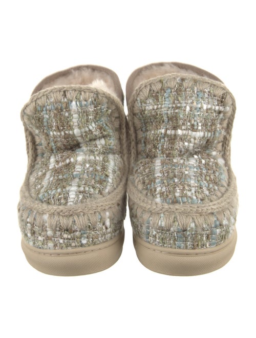 Mou Tweed Tweed Pattern Lace-Up Boots