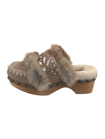 Mou Pumps Suede Colorblock Pattern Mules IT 36 | 5