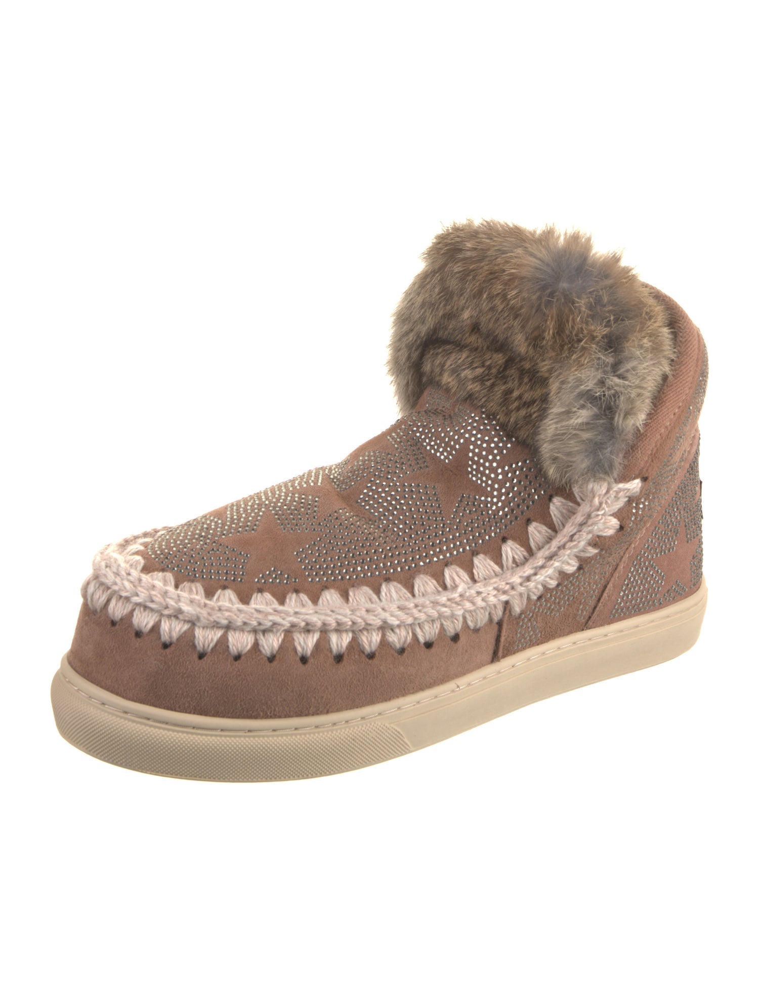 Mou Suede Printed Lace-Up Boots