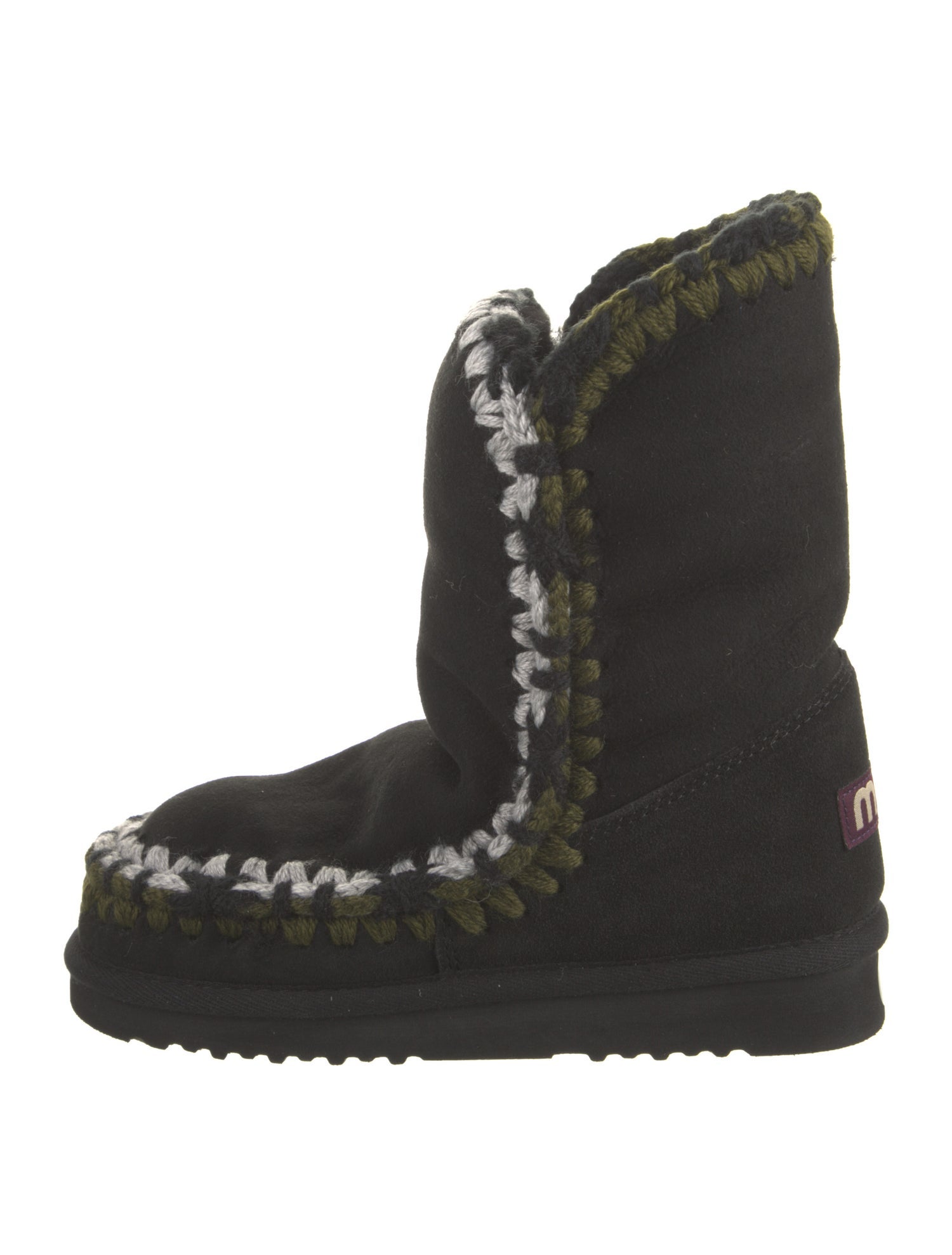 Mou Suede Crochet Trim Boots