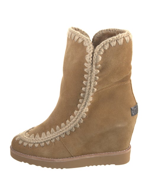 Mou Suede Crochet Trim Boots