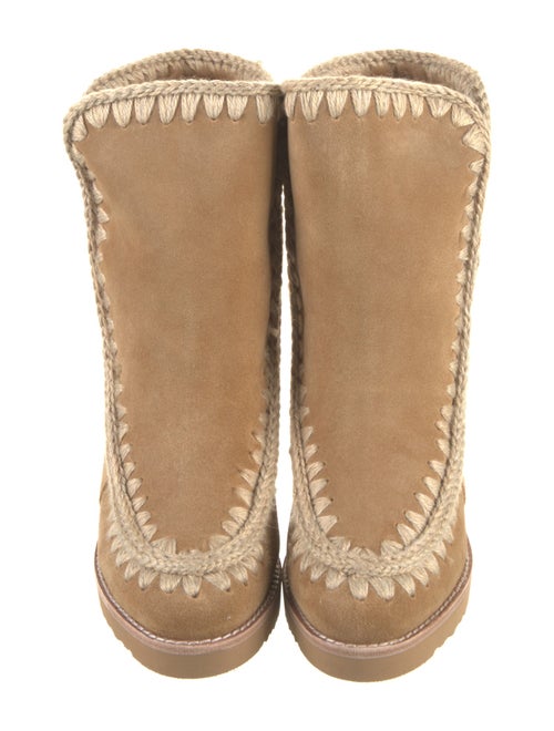 Mou Suede Crochet Trim Boots