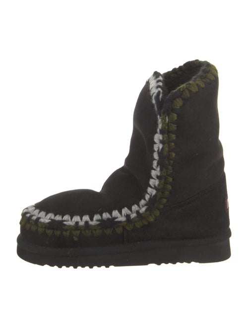 Mou Suede Crochet Trim Snow Boots