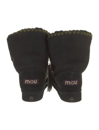 Mou Suede Crochet Trim Snow Boots