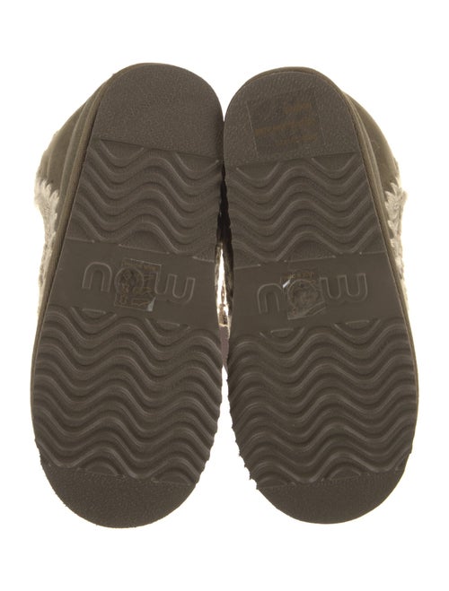 Mou Suede Colorblock Pattern Lace-Up Boots