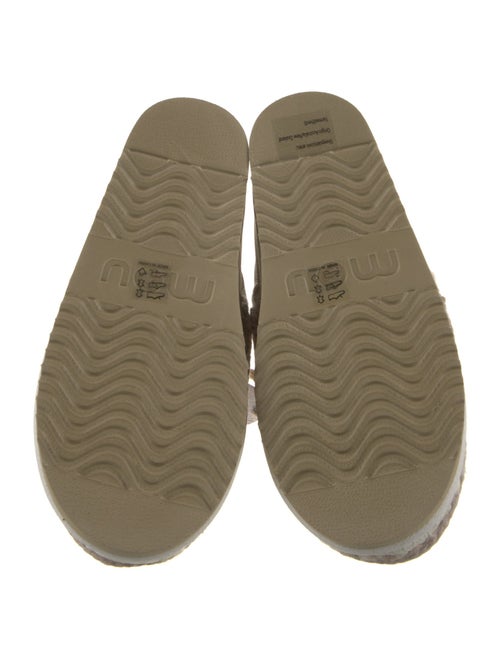 Mou Leather Colorblock Pattern Lace-Up Boots