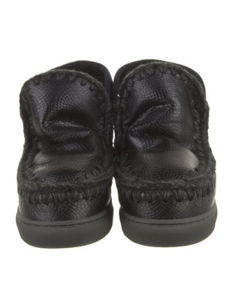 Mou Embossed Leather Lace-Up Boots