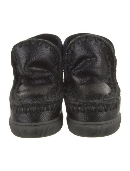 Mou Embossed Leather Lace-Up Boots