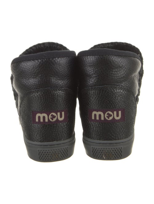 Mou Embossed Leather Lace-Up Boots