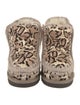 Mou Ponyhair Animal Print Lace-Up Boots