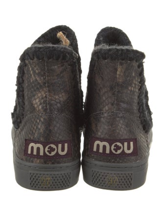 Mou Embossed Leather Animal Print Chelsea Boots