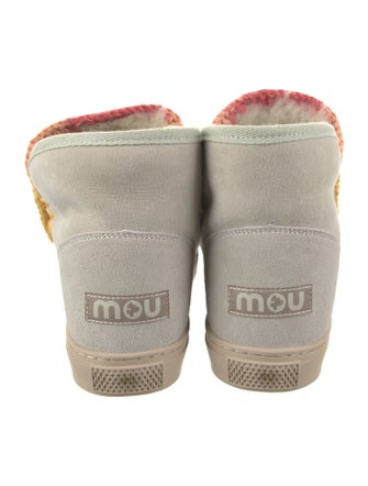 Mou Suede Printed Lace-Up Boots