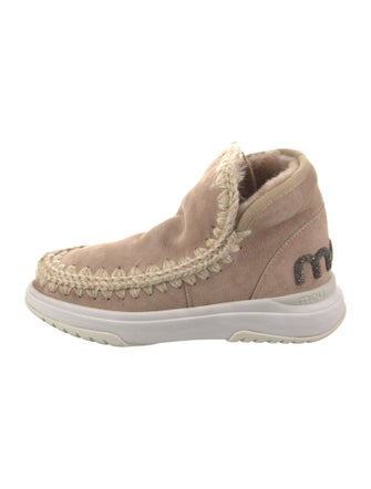 Mou Suede Lace-Up Boots