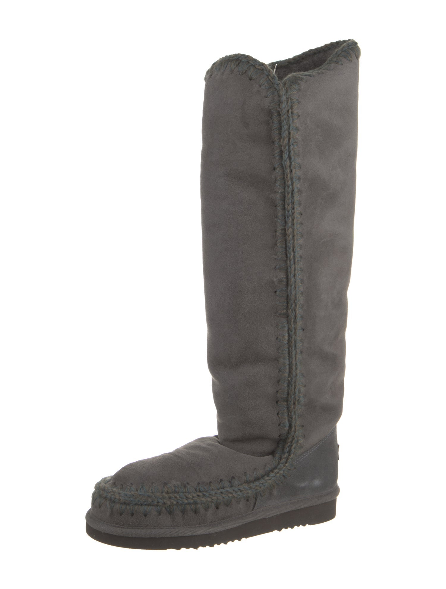 Mou Suede Crochet Trim Boots