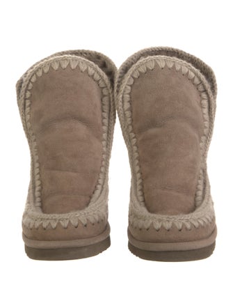 Mou Suede Faux Fur Trim Boots