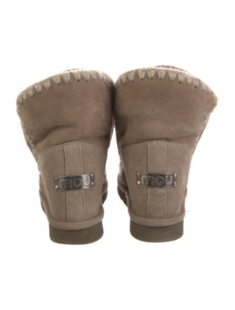 Mou Suede Faux Fur Trim Boots