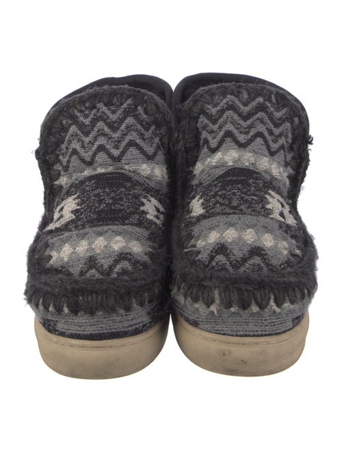 Mou Wool Printed Lace-Up Boots