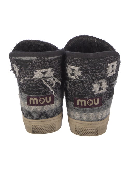 Mou Wool Printed Lace-Up Boots