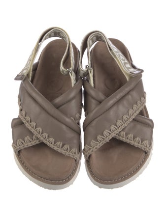 Mou Leather Printed Slides