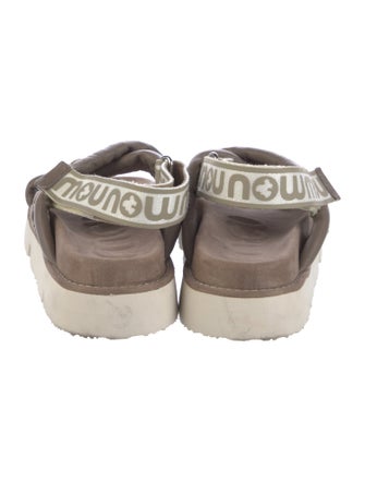 Mou Leather Printed Slides