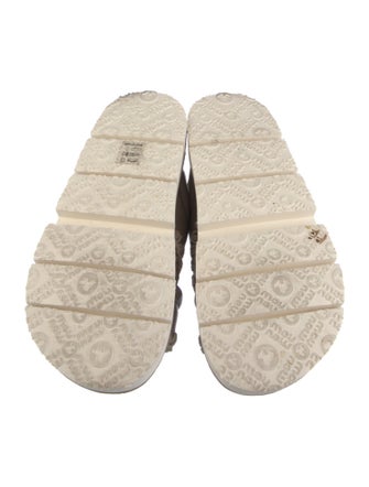 Mou Leather Printed Slides