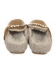 Mou Suede Whipstitch Trim Mules