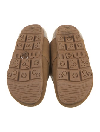 Mou Suede Whipstitch Trim Mules