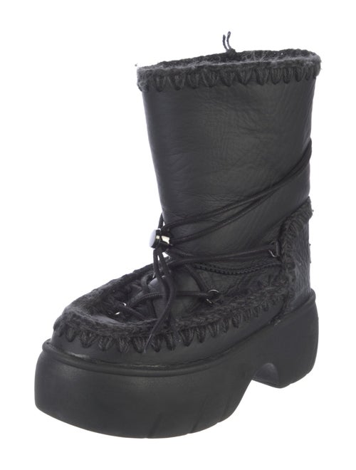 Mou Lunar Landing Leather Lace-Up Boots