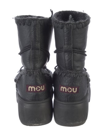 Mou Lunar Landing Leather Lace-Up Boots