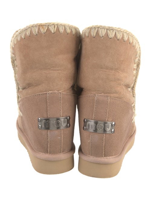 Mou Suede Embroidered Accent Boots