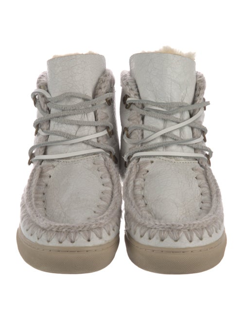 Mou Leather Printed Lace-Up Boots