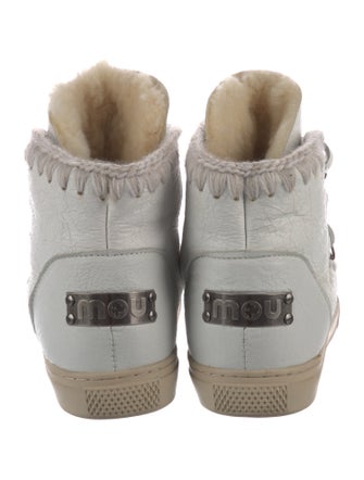 Mou Leather Printed Lace-Up Boots