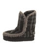 Mou Tweed Pattern Boots