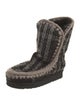 Mou Tweed Pattern Boots