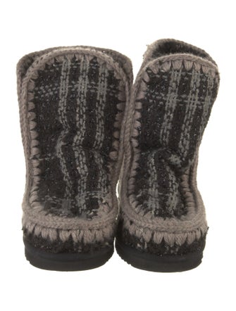 Mou Tweed Pattern Boots