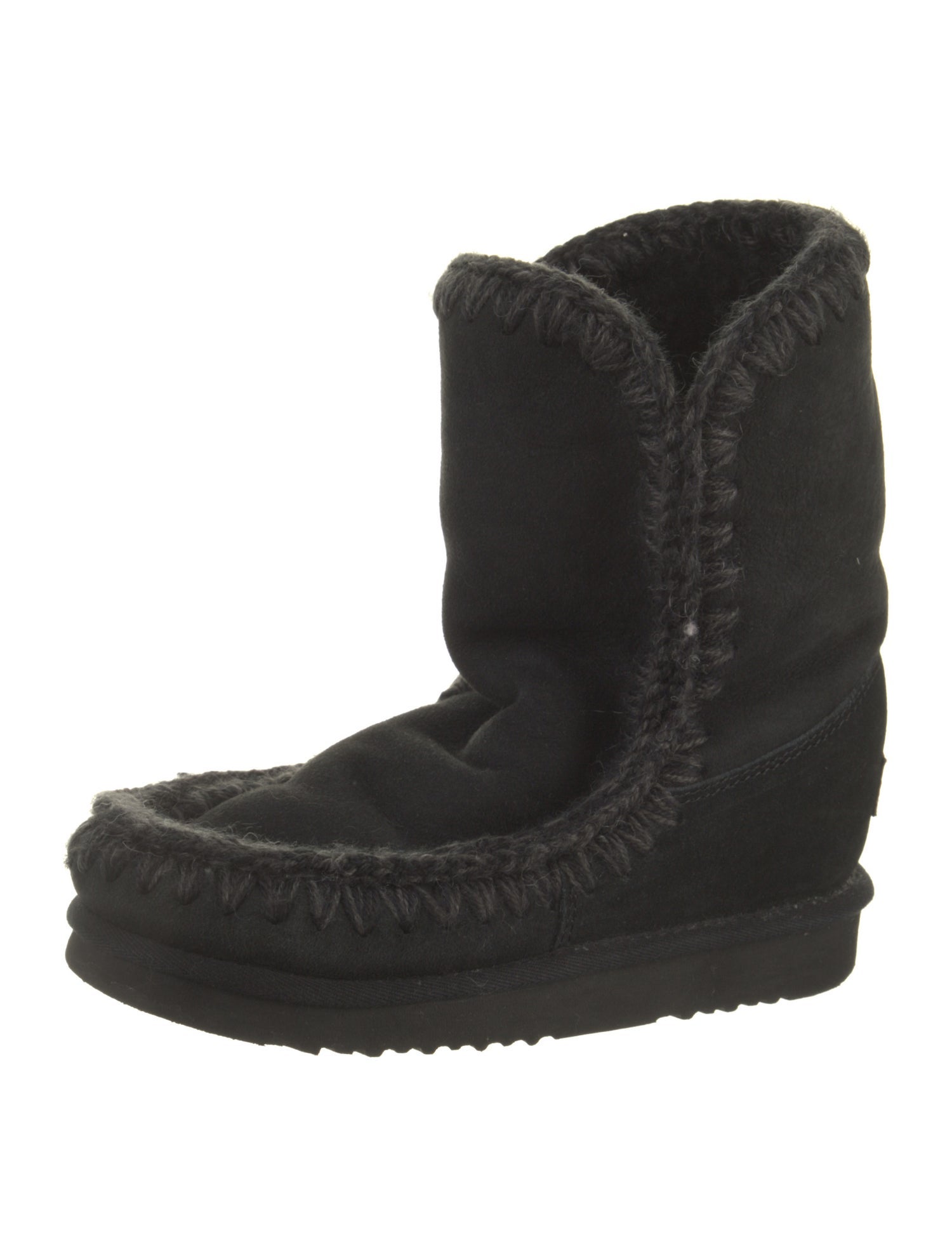 Mou Suede Fur Trim Boots
