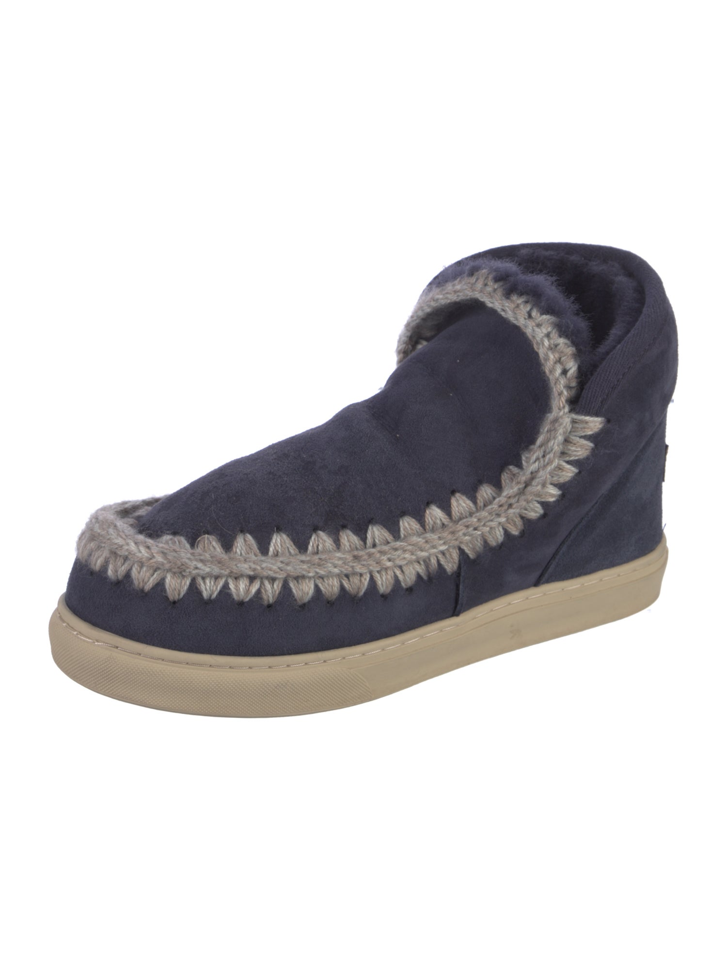 Mou Suede Fur Trim Boots