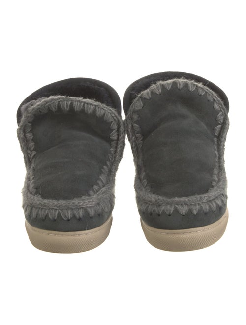 Mou Suede Colorblock Pattern Lace-Up Boots